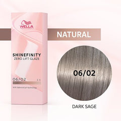 Coloración semipermanente Shinefinity Zero Lift Glaze - Natural Dark Sage 06/02, 60ml