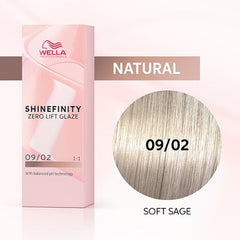 Coloración semipermanente Shinefinity Zero Lift Glaze - Natural Soft Sage 09/02, 60ml