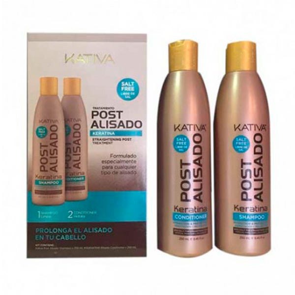 Kativa Keratina Champú Post Alisado 250ml Set 2 Piezas - Hair shop