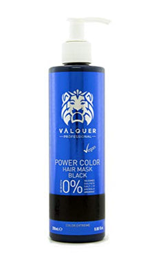 Válquer Professional Mascarilla Power Color cabellos teñidos. Vegano y sin sulfatos (cabello negro). Potenciador color pelo- 275 ml