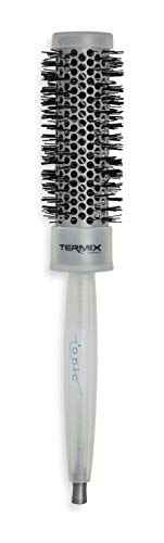 Termix Cepillo de pelo C·Ramic redondo Ø28 mm transparente- Con tecnología cerámica que aporta un brillo extra al cabello y evita el encrespamiento. Disponible en 8 diámetros y en formato Pack, Blanco