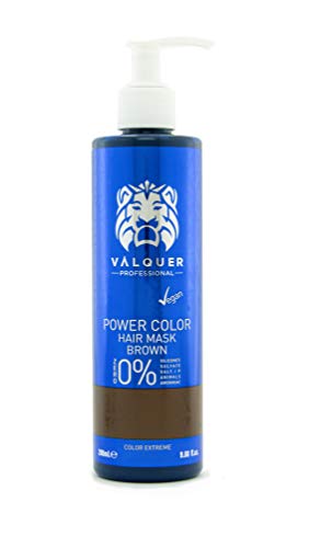 Válquer Professional Mascarilla Power Color cabellos teñidos. Vegano y sin sulfatos (Cabello castaño). Potenciador color pelo- 275 ml