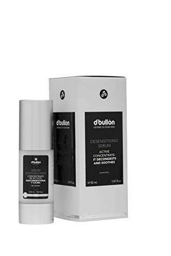 D´Bullon Serum Facial Desensibilizante, Concentrado de Activos para Pieles Sensibles que Descongestiona y Calma la piel. Vegano. Combate rojeces y picores - 30 ml