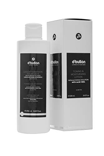 D'Bullón Loción Hidratante Tonificante, Solución sin Alcohol con Aloe Vera Ecológico. Tónico facial - 250 ml