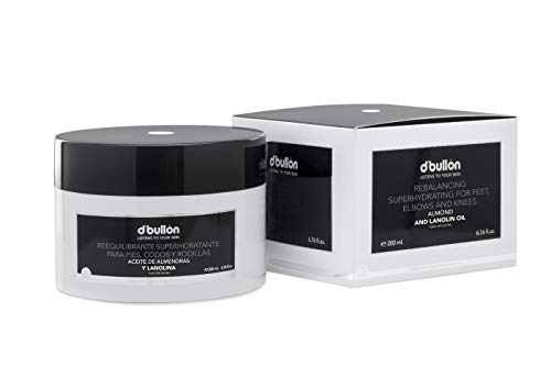 D'Bullón Crema Corporal Especial para Pies, Codos y Rodillas, Re-Equilibrante Súper-Hidratante. Hidrata. suaviza y reequilibra la piel. Piel más tersa, suave y fresca - 200 ml