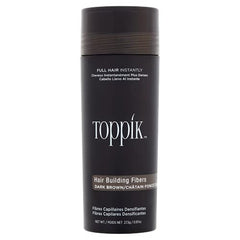 Toppik Fibras Capilares Castaño Oscuro, Fibras de Queratina para Crear más Densidad en el Cabello de Forma Inmediata, 27,5 g