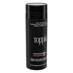 Toppik Fibras Capilares Castaño Oscuro, Fibras de Queratina para Crear más Densidad en el Cabello de Forma Inmediata, 27,5 g