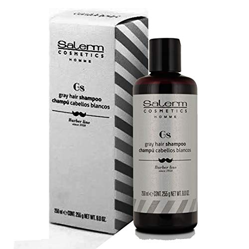 Champú cabellos blancos 250ml Salerm barber line