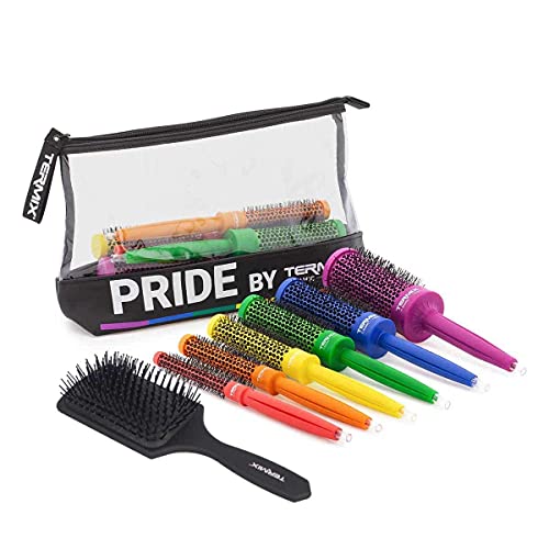 Termix Set de Cepillos de Pelo Pride con Pinzas de Pelo Pride y Set de Paletinas para Coloración Pride