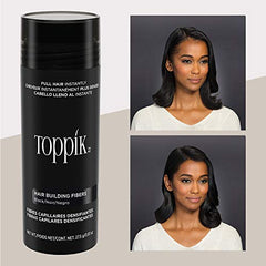 Toppik Fibras Capilares Negro, Fibras de Queratina para Crear más Densidad en el Cabello de Forma Inmediata, 27,5 g