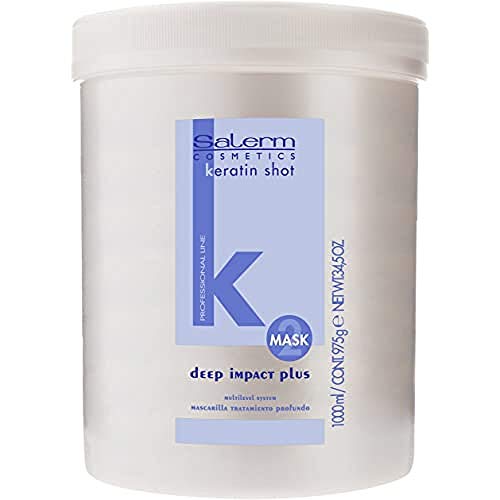 Salerm Cosmetics Keratin Shot Deep Impact Plus Mascarilla - Blanco, 1000 ml