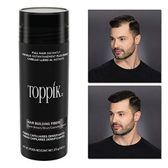 Toppik Fibras Capilares Castaño Oscuro, Fibras de Queratina para Crear más Densidad en el Cabello de Forma Inmediata, 27,5 g