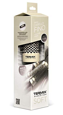 Termix Evolution Soft Ø37.-Cepillo térmico redondo con fibras especialmente diseñadas para cabellos delicados. Disponible en 8 diámetros y en formato Pack.