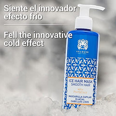 Válquer Profesional Ice Hair Mask. Mascarilla Capilar efecto hielo 0% volumen. Cabellos lisos Sin siliconas, sin sal, sin parabenos y sin sulfatos.Cabellos lisos. Vegano - 1000 ml