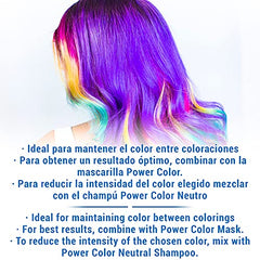 Valquer Profesional Champú Power Color cabellos teñidos. Vegano Y Sin Sulfatos (Cabello negro). Potenciador color cabello - 400 ml.