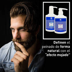 Valquer Profesional Gel Fijador Capilar Ultrafuerte. Gomina pelo. Vegano y sin sulfatos. Vegano. Gomina capilar. Fijación cabello. Definir peinado - 500 Ml