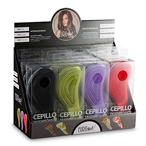 EUROSTIL Cepillo DESENREDAR Decorado Grande 1U Unisex Adulto, Negro, Único