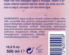 Champú familiar de placenta para tratamiento de caída del cabello, caspa y grasa. Combate seborrea. Cabellos frágiles y quebradizos. Sin parabenos - 500 ml