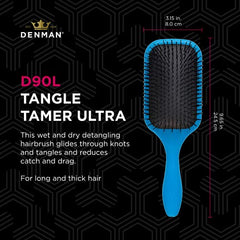 Denman Tangle Tamer Ultra - Cepillo, 90l, color azul