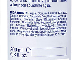 Pack capilar con loción capilar 6 ampollas de 15 ml + champú de 200 ml a base de placenta. Combate la caspa, grasa, seborrea y caída del cabello. Cabellos frágiles y quebradizos