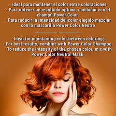 Válquer Professional Mascarilla Power Color cabellos teñidos. Vegano y sin sulfatos (cabello negro). Potenciador color pelo- 275 ml