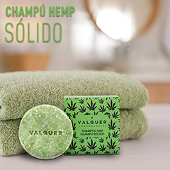 Valquer Laboratorios Champú Sólido con Extracto de Cannabis y Aceite de Cáñamo, Único, 50 G