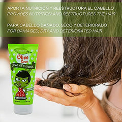 Cuidados Mascarilla Capilar Reparadora Intensiva de Oliva. Reestructurante. Cabellos secos y dañados. Sin sulfatos, sin sal - 250 ml