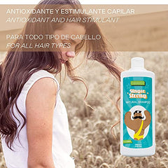 Cuidados Champú Jengibre Ginger Strong, Estimulante capilar. Anticaspa. Antioxidante. Con Panthenol. Todo tipo de cabello - 1 litro