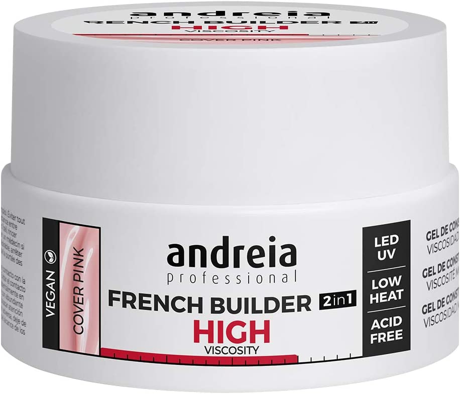 Andreia esmaltes builder gel high viscosity-  viscosidad alta 22 gr. cover pink