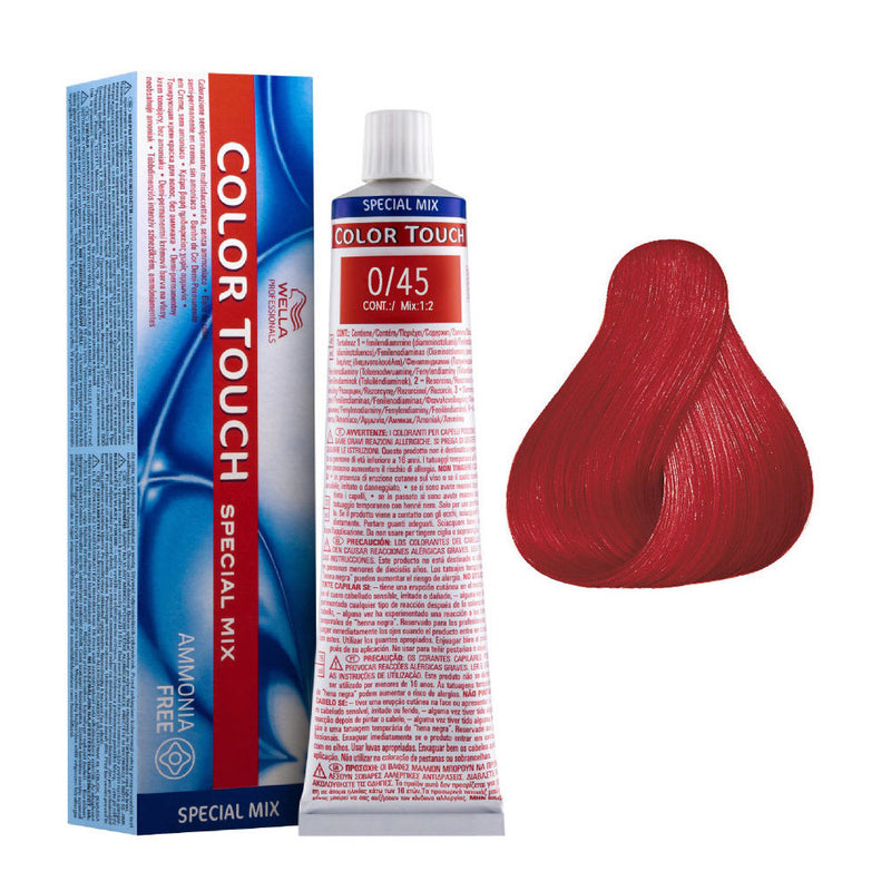 Tintes Wella sin amoniaco, color touch tinte semipermanente para el pelo, Special Mix 0/45 60ml