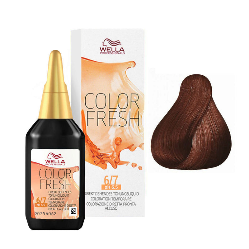 Wella color fresh ph 6.5 coloracion semi permanente, 6/7 75ML