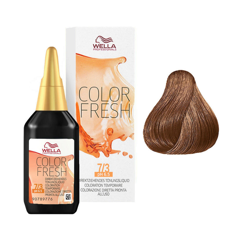 Wella color fresh ph 6.5 coloracion semi permanente, 7/3 75ML