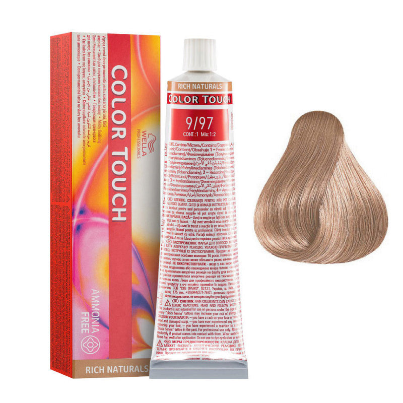 Tintes Wella sin amoniaco, color touch tinte semipermanente para el pelo, _Rich_Nat_9/97_60ml