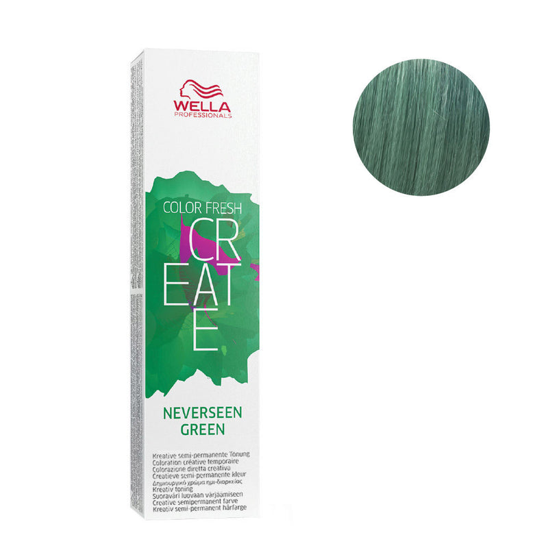 Wella color fresh ph 6.5 coloracion semi permanente, CR  NEVERSEEN GREEN  60ML