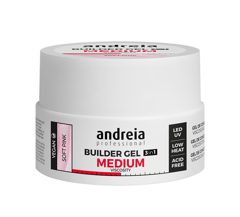 Andreia esmaltes builder gel medium viscosity -  viscosidad media 22 gr. Soft pink