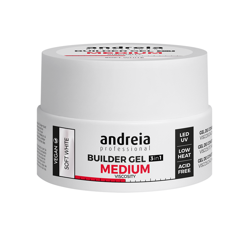 Andreia esmaltes builder gel medium viscosity -  viscosidad media 22 gr. Soft white