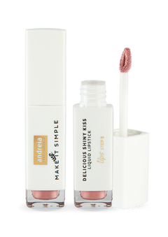 Andreia maquillaje,  líquido labial brillo DELICIOUS SHINNY KISS - Liquid Lipstick G02