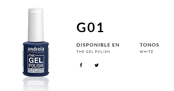 Andreia esmaltes the gel polish - ultra pigmentado 10,5ml, G001