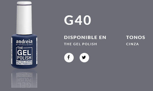 Andreia esmaltes the gel polish - ultra pigmentado 10,5ml, G040