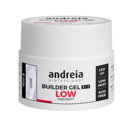 Andreia esmaltes builder gel low viscosity -  viscosidad baja 44 gr. Clear