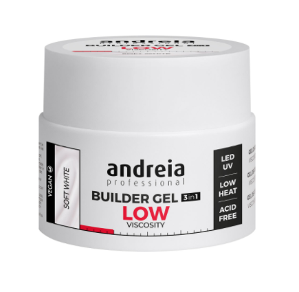 Andreia esmaltes builder gel low viscosity -  viscosidad baja 44 gr. Soft white