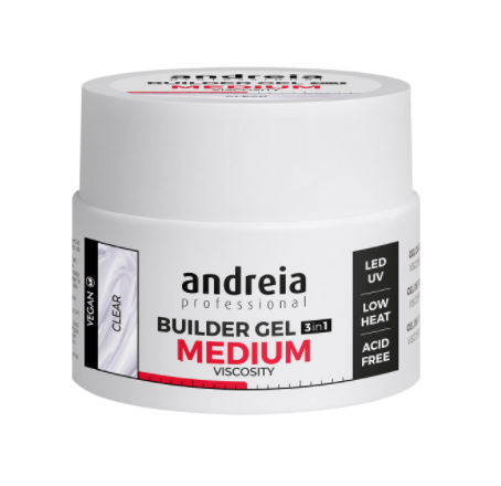 Andreia esmaltes builder gel medium viscosity -  viscosidad media 44 gr. Clear