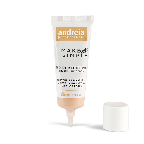 Andreia maquillaje, base de maquillaje liquida HD PERFECT PIC - HD Foundation 01 , 25ml