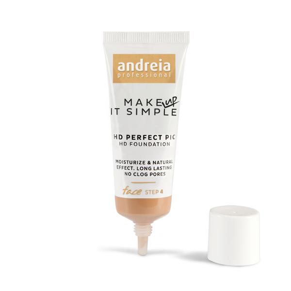 Andreia maquillaje, base de maquillaje liquida HD PERFECT PIC - HD Foundation 04 , 25ml