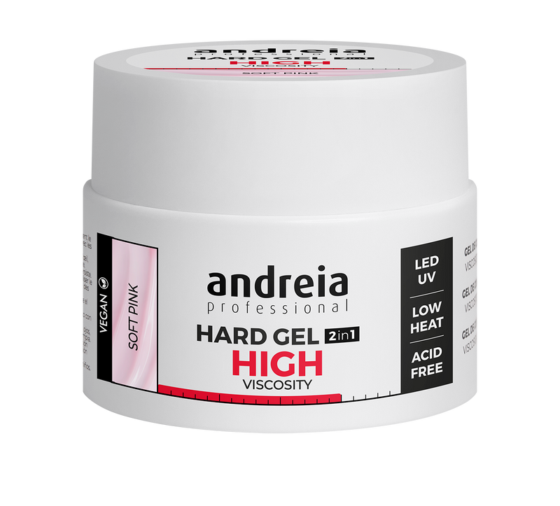 Andreia esmaltes builder gel high viscosity-  viscosidad alta 44 gr. soft pink