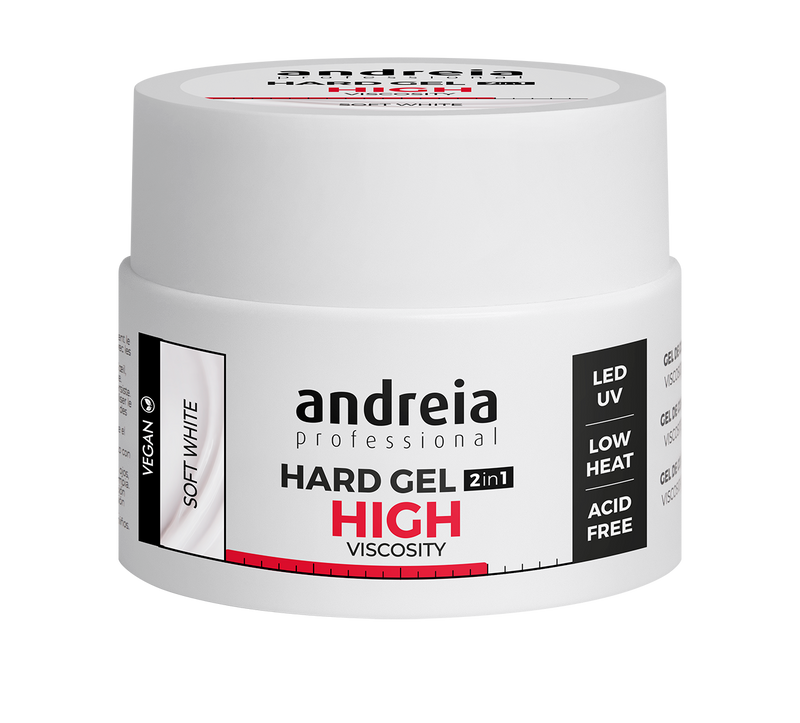 Andreia esmaltes builder gel high viscosity-  viscosidad alta 44 gr. soft white