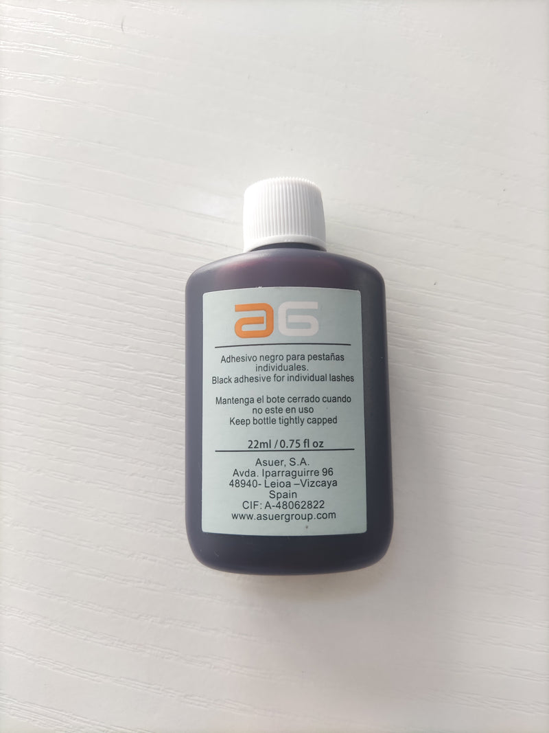 Adhesivo para pestañas asuer color negro, bote 22 ml