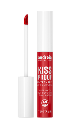 Andreia maquillaje, barra de labios líquida no transfer Kiss Proof Seductive Red 02