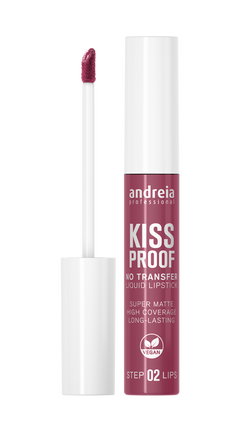 Andreia maquillaje, barra de labios líquida no transfer, Kiss Proof Pink Bouquet 04