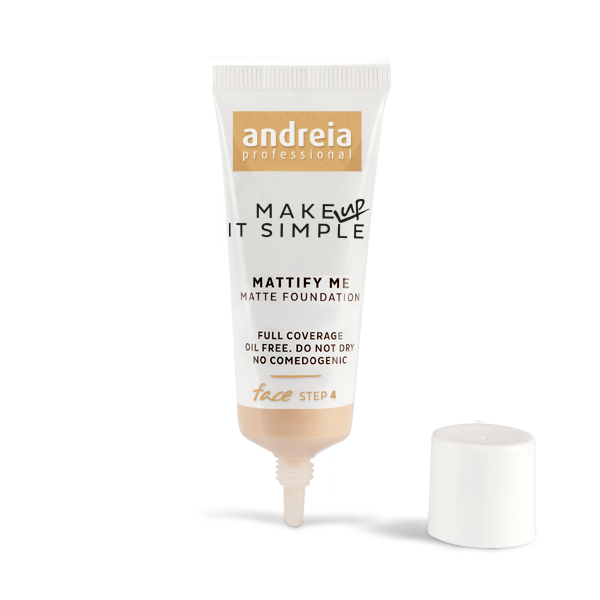 Andreia maquillaje, base de maquillaje liquida mate 25ml, MATIFFY ME - Matte Foundation 01